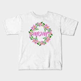 Floral mom, Forget Me Not Floral Wreath, Floral Trendy Arrows Kids T-Shirt